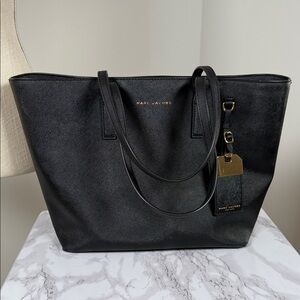Marc Jacobs Black Tote with Gold Accents